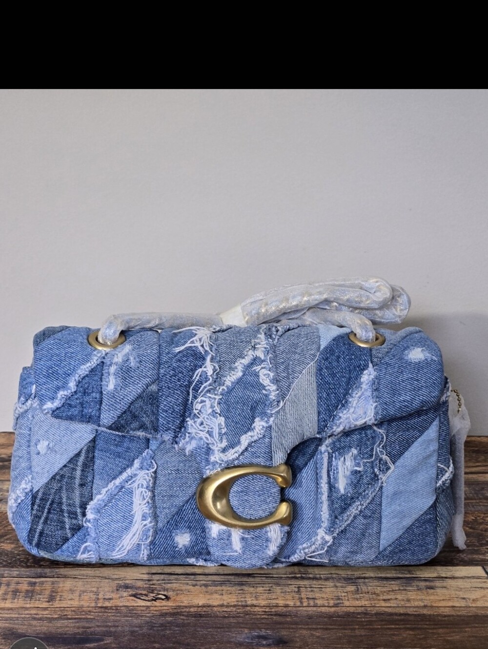 NWT Coach Tabby Shoulder Bag 26 With Denim Patchwork